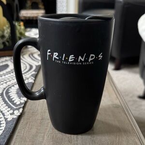 Friends Black Ceramic Mug with Handle